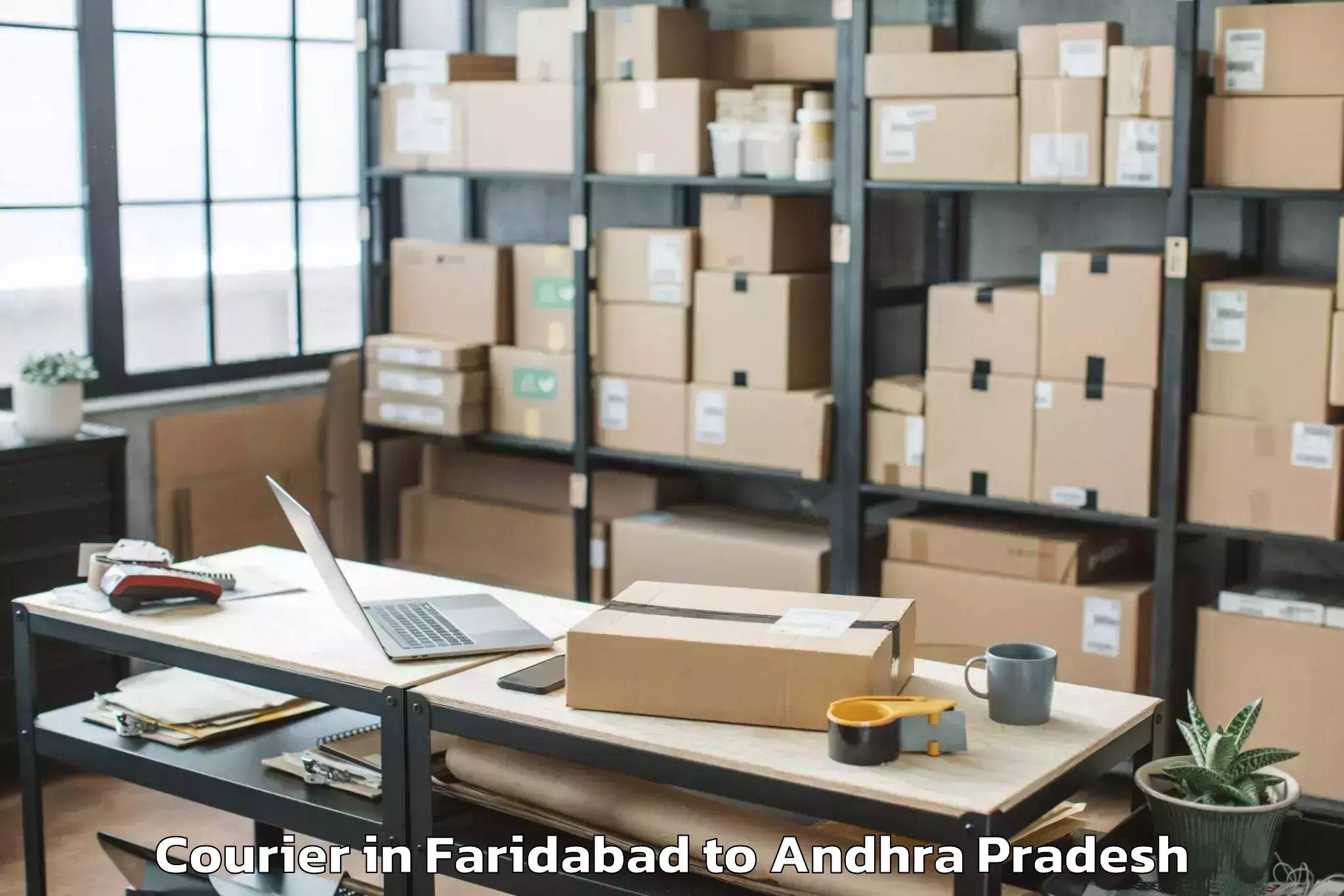 Easy Faridabad to Guntur Courier Booking